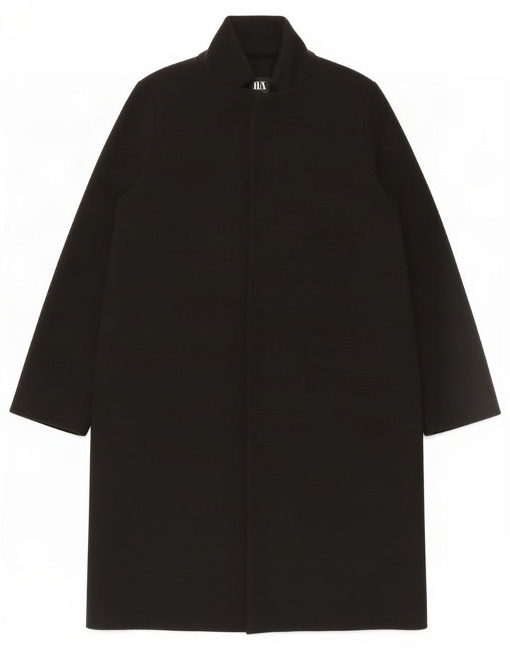 Zara Mujer Abrigo UK 46 Grande Poliéster Negro