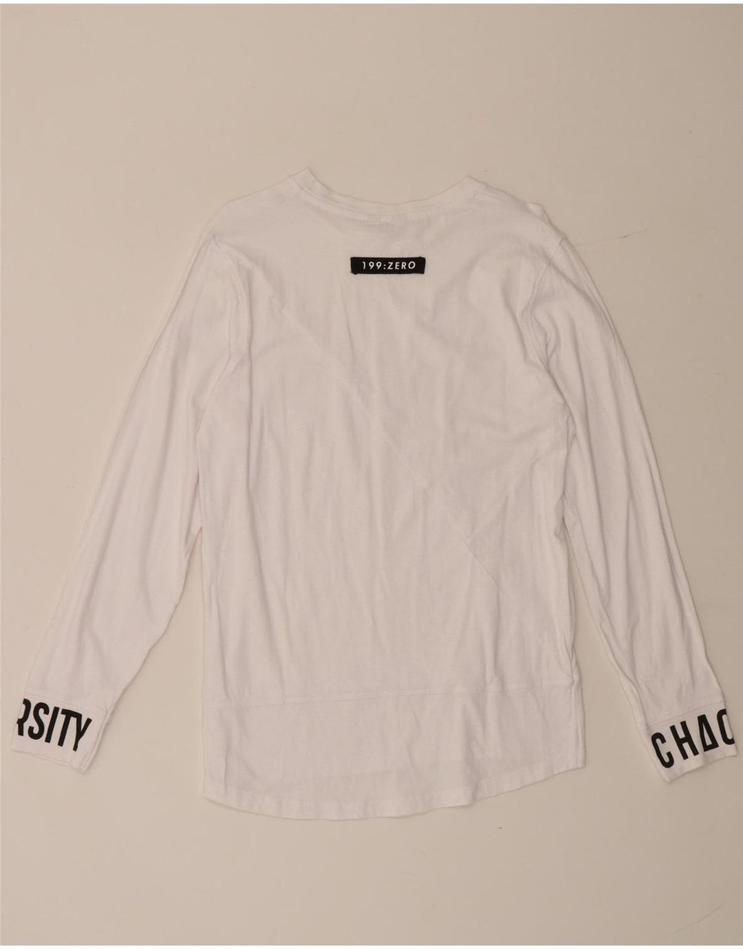 Jack & Jones Mens Graphic Top Manga Larga Pequeño Blanco