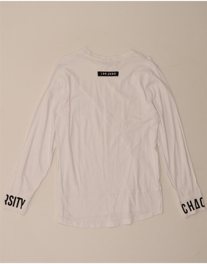 Jack & Jones Mens Graphic Top Manga Larga Pequeño Blanco