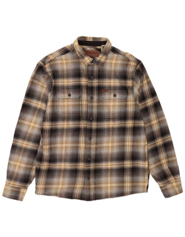 Camisa De Franela Orvis Para Hombre Algodón A Cuadros Multicolor Grande