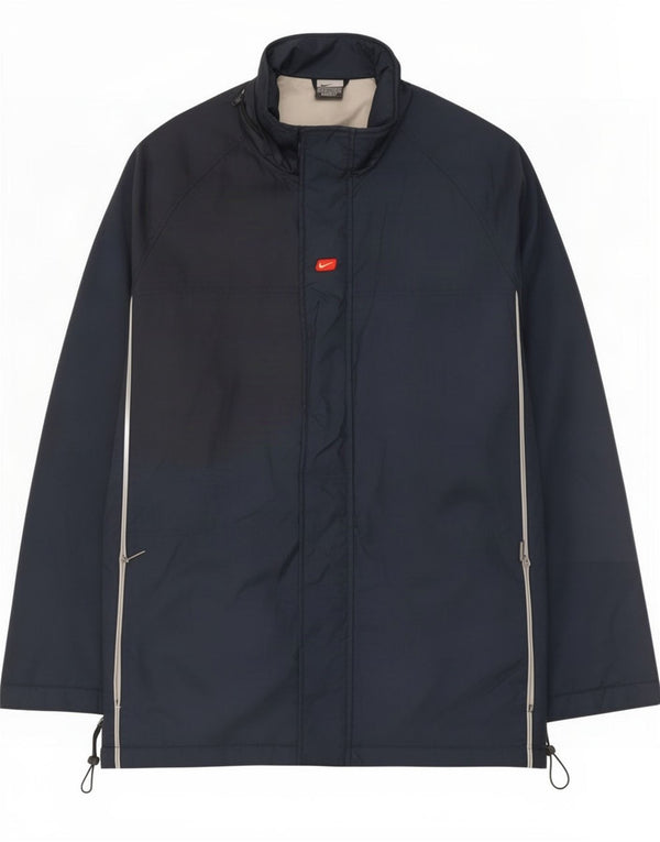 Nike - Abrigo cortavientos para hombre, talla 42/44, nailon azul marino grande
