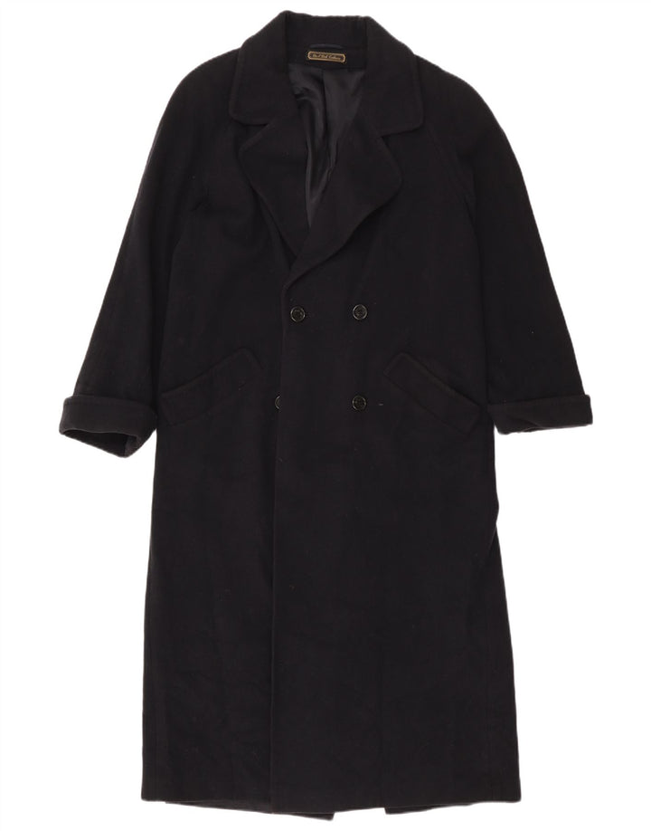 Marks & Spencer Abrigo cruzado para mujer UK 10 Small Lana negra