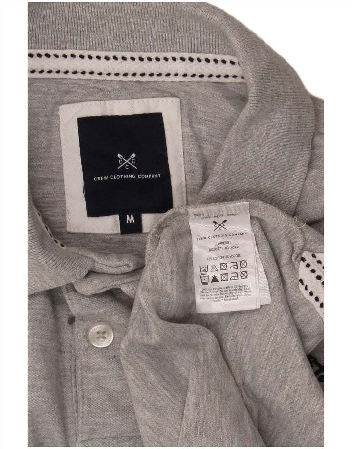 Crew Clothing Polo para hombre de algodón gris medio