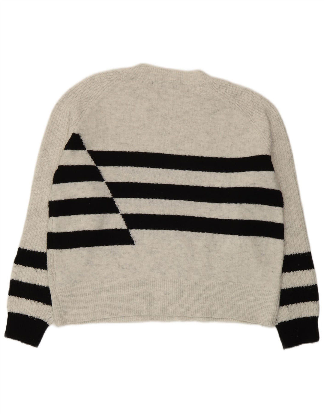 Marks & Spencer Jersey de cuello redondo para mujer UK 44 Gris medio a rayas