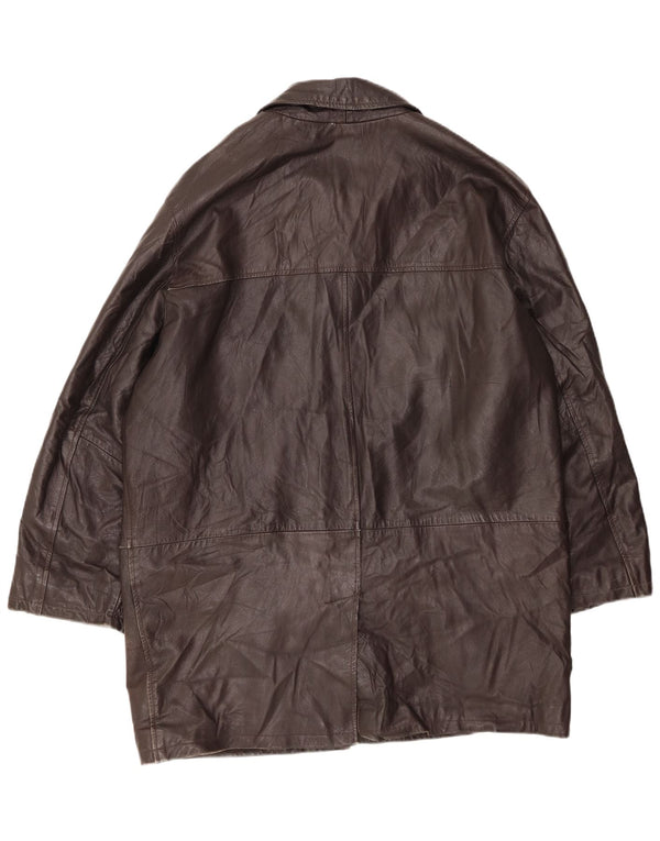 CONBIPEL Abrigo de cuero para hombre IT 54 XL Cuero marrón