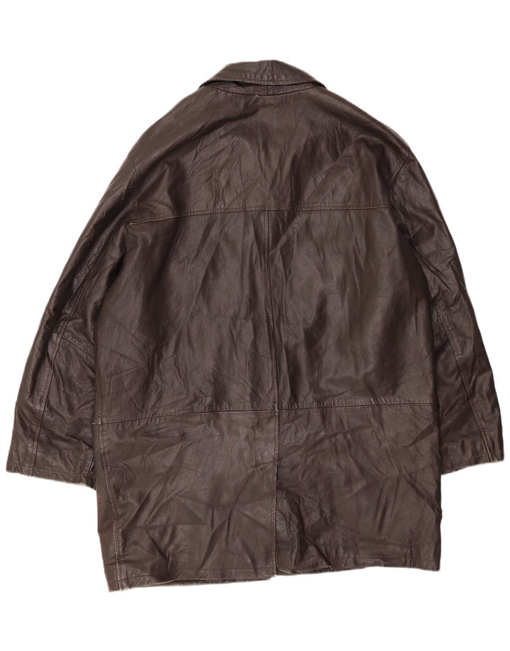 CONBIPEL Abrigo de cuero para hombre IT 54 XL Cuero marrón