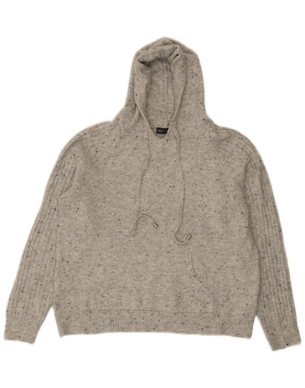 Marks & Spencer Suéter con capucha para mujer UK 44 Gris medio moteado