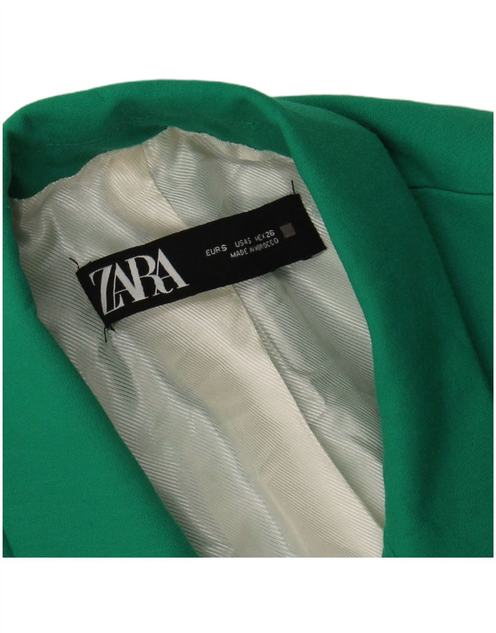 Zara Mujer Chaqueta Blazer De 1 Botón UK 10 Small Verde
