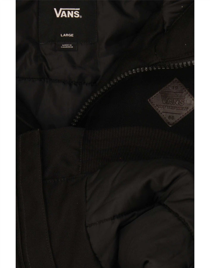 Vans - Chaqueta acolchada con capucha para hombre, talla 40, color negro