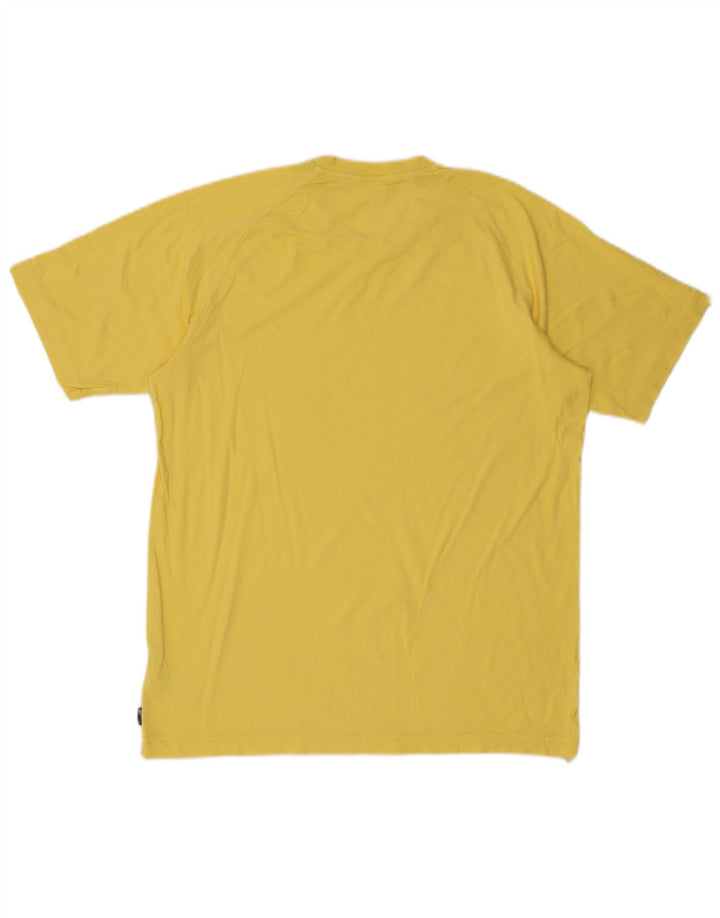 Adidas Hombre Camiseta Gráfica Top Algodón Amarillo Medio