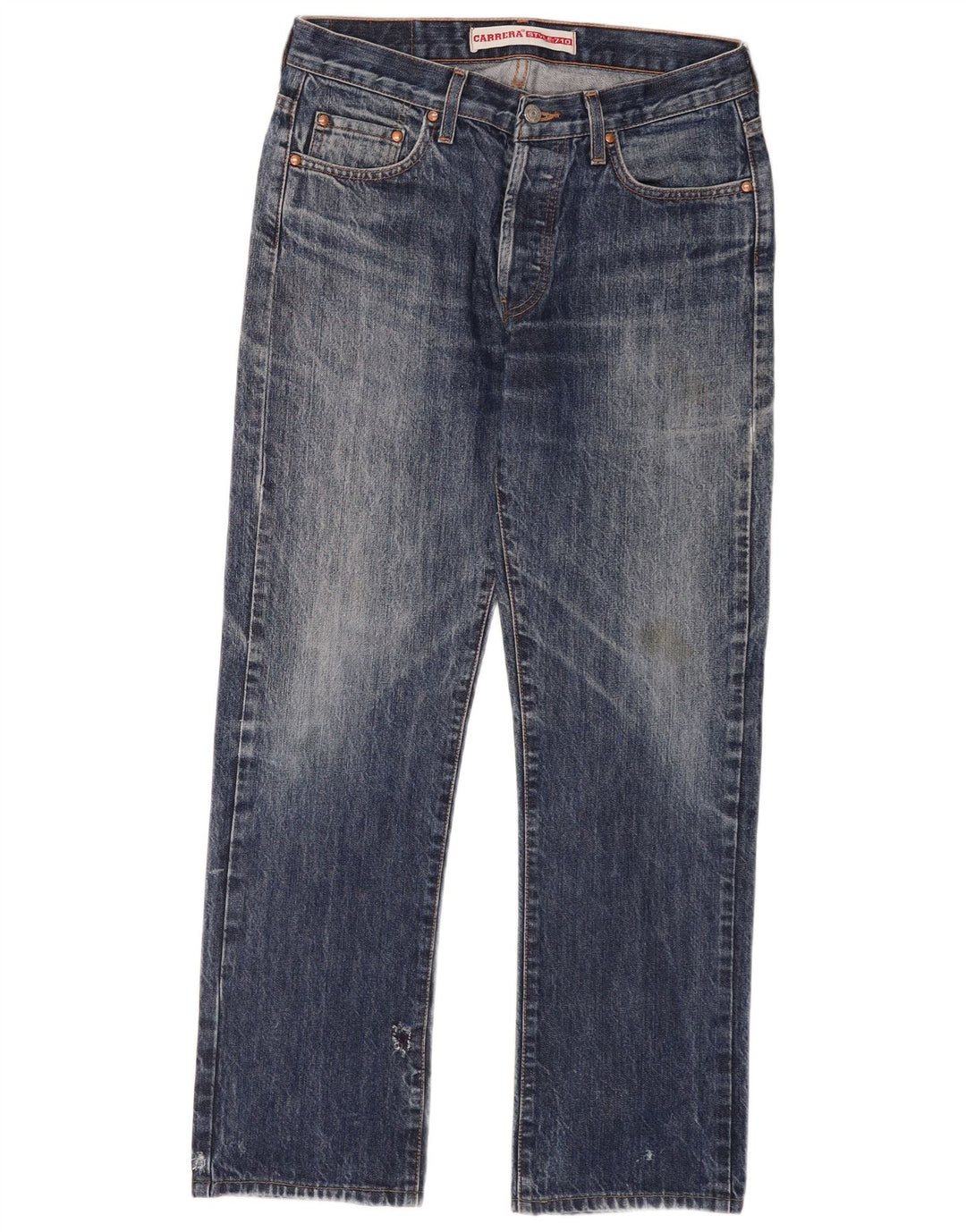 Vaqueros rectos para hombre Carrera W33 L28 Algodón azul