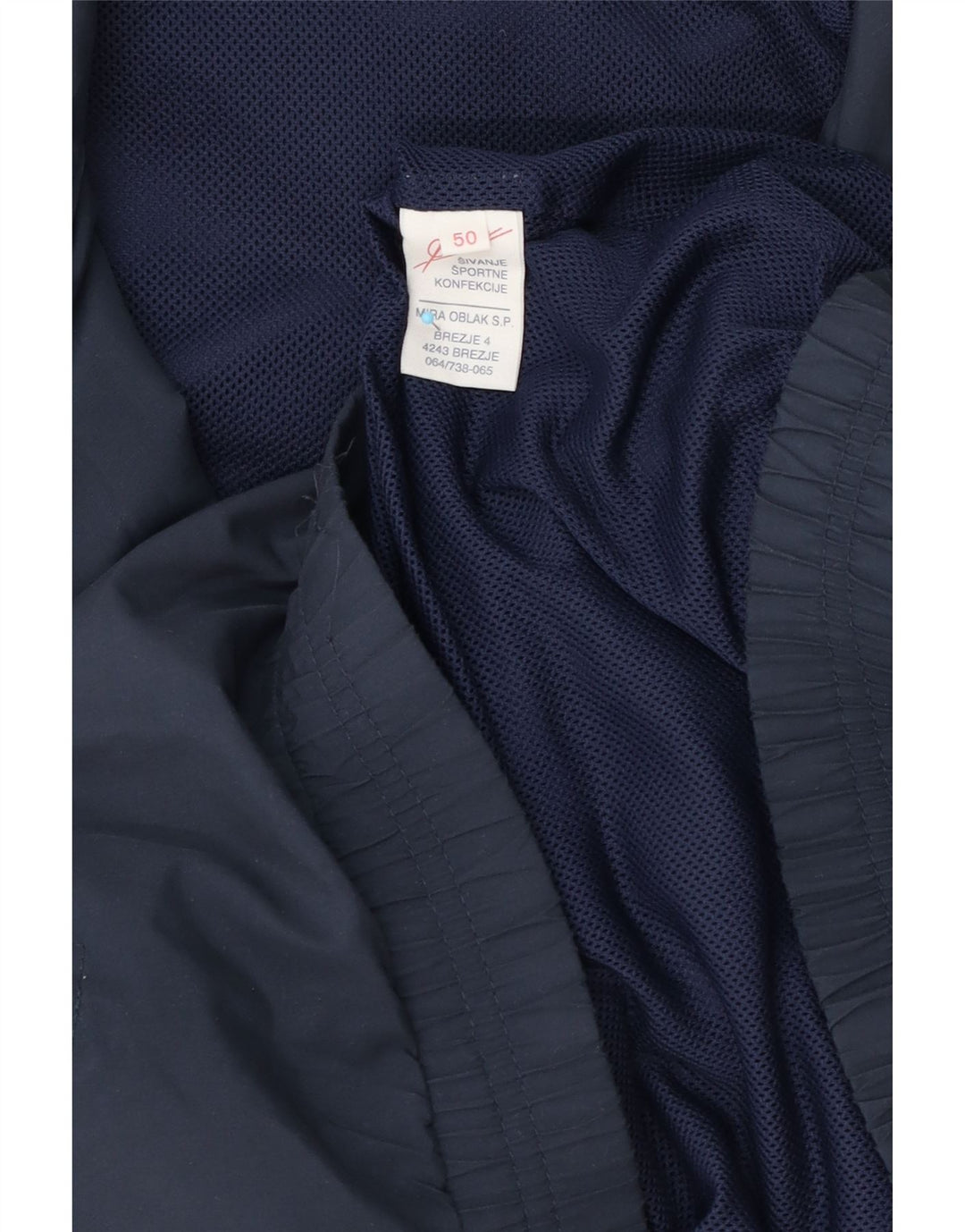 Vintage hombres chándal top chaqueta IT 50 medio azul marino colorblock