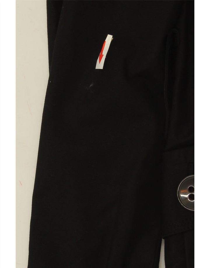 Zara Mujer Gabardina UK 10 Small Algodón Negro