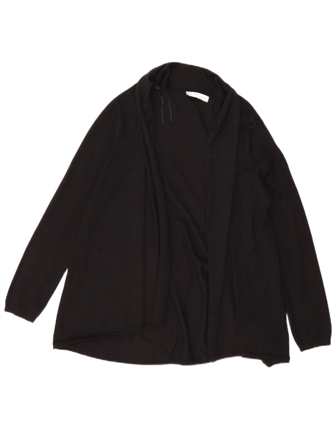 Zara - Cárdigan abierto para mujer, talla 40, talla grande, viscosa negra