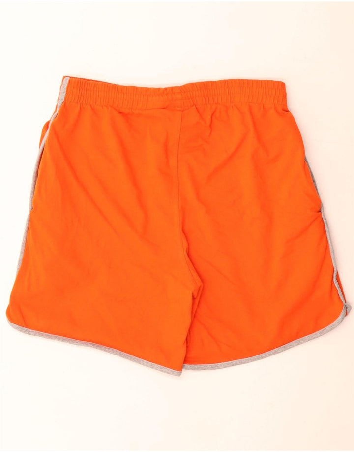Puma Pantalones cortos deportivos para hombre de algodón color block naranja grande