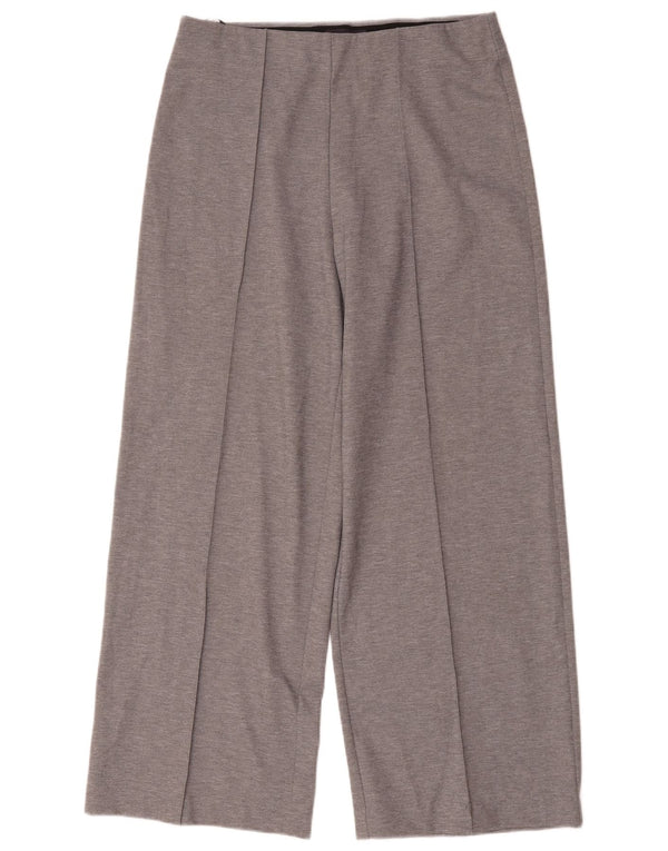 Marks & Spencer Pantalones casuales de pierna ancha para mujer UK 44 Large W32 L30 Gris