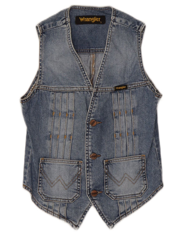Wrangler Chaleco vaquero para mujer UK 10 Small Blue Cotton