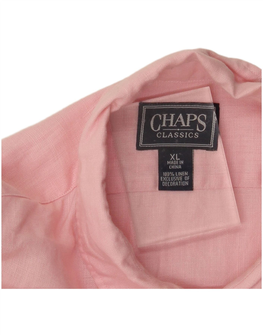 CHAPS Camisa holgada clásica para mujer UK 40 XL Lino rosa