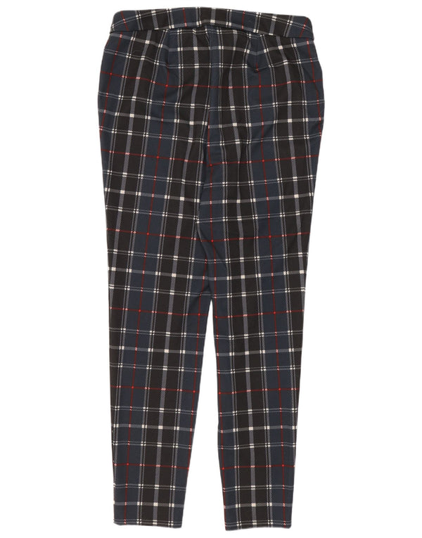 Marks & Spencer Pantalones pitillo para mujer UK 10 Small W29 L26 Navy Blue Check