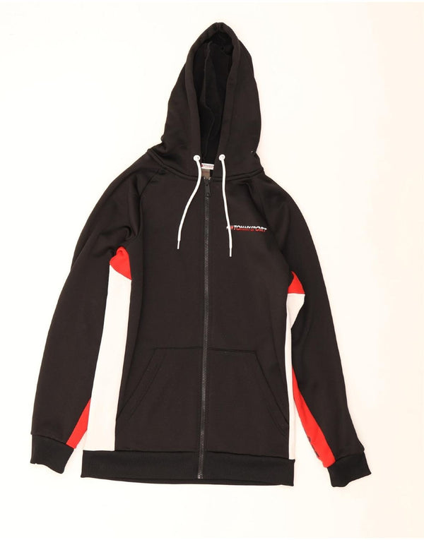 Tommy Hilfiger Sudadera con capucha y cremallera para hombre Small Black Colourblock Poliéster