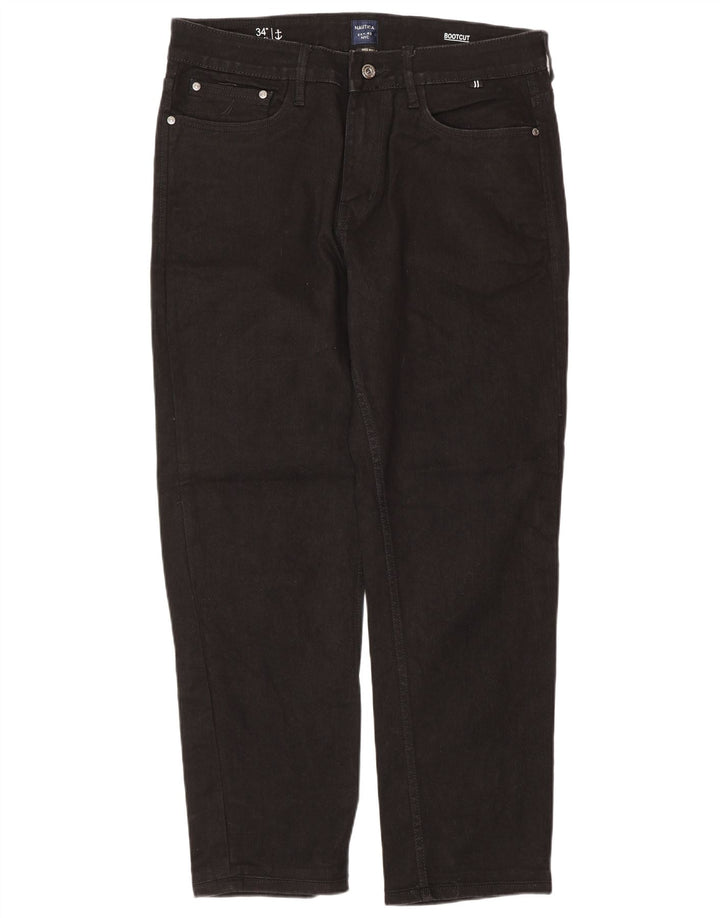 Nautica Vaqueros Bootcut para Hombre W34 L30 Algodón Negro