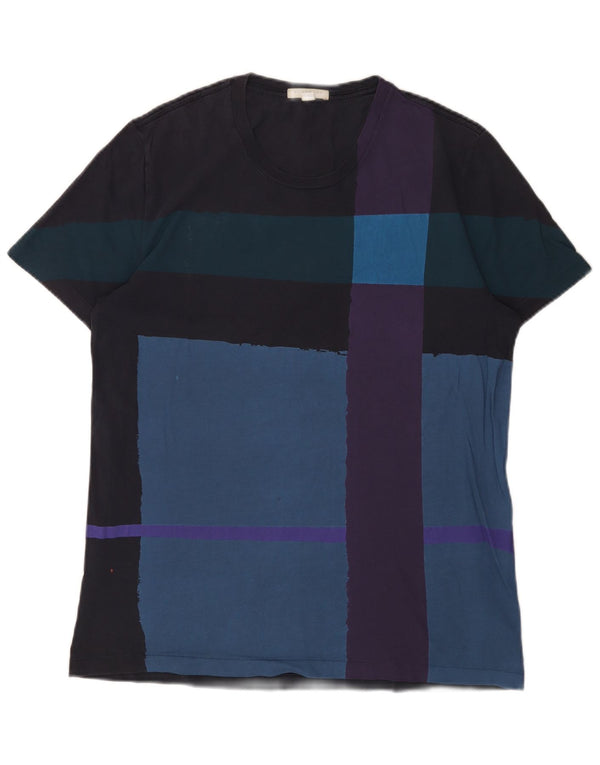 Burberry Hombre BRIT Camiseta Top Grande Multicolor Colorblock Algodón