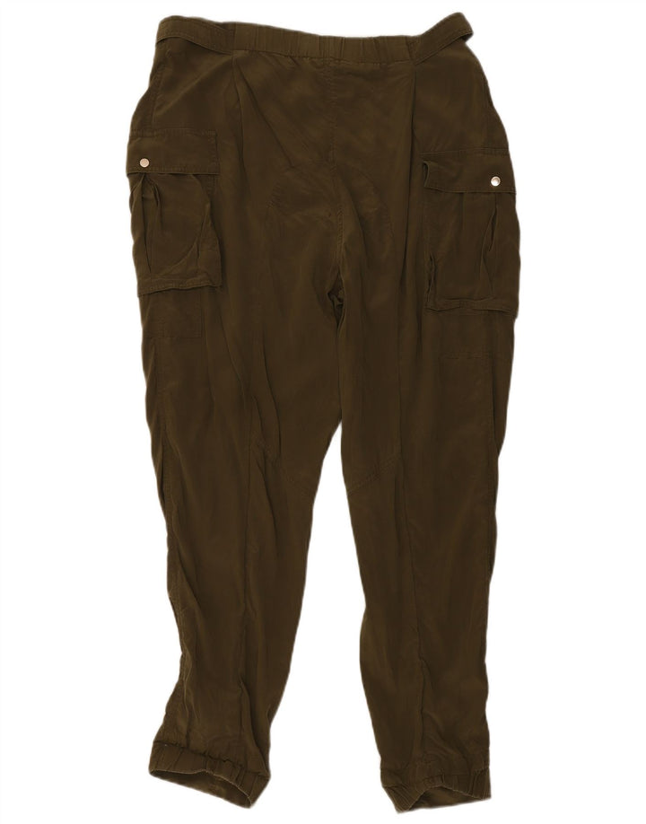 Ted Baker Pantalones cargo de cintura alta para mujer talla 3 mediano W34 L28 caqui