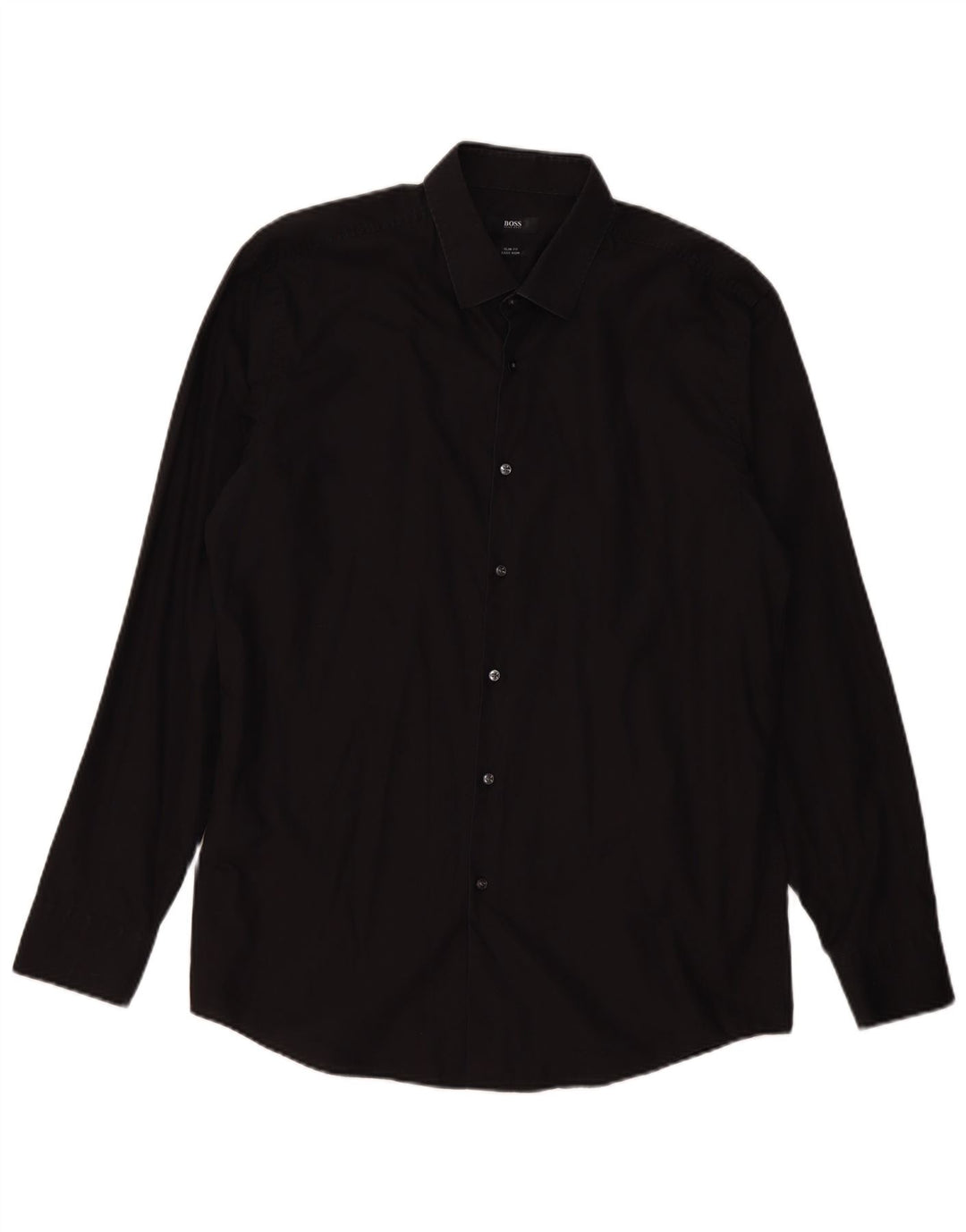 Camisa HUGO BOSS Slim Fit para hombre Talla 43 17 XL Algodón negro