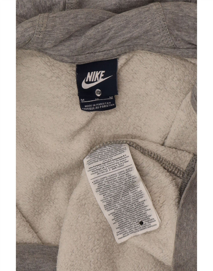 Nike - Sudadera con capucha y cremallera para hombre, algodón moteado en gris medio
