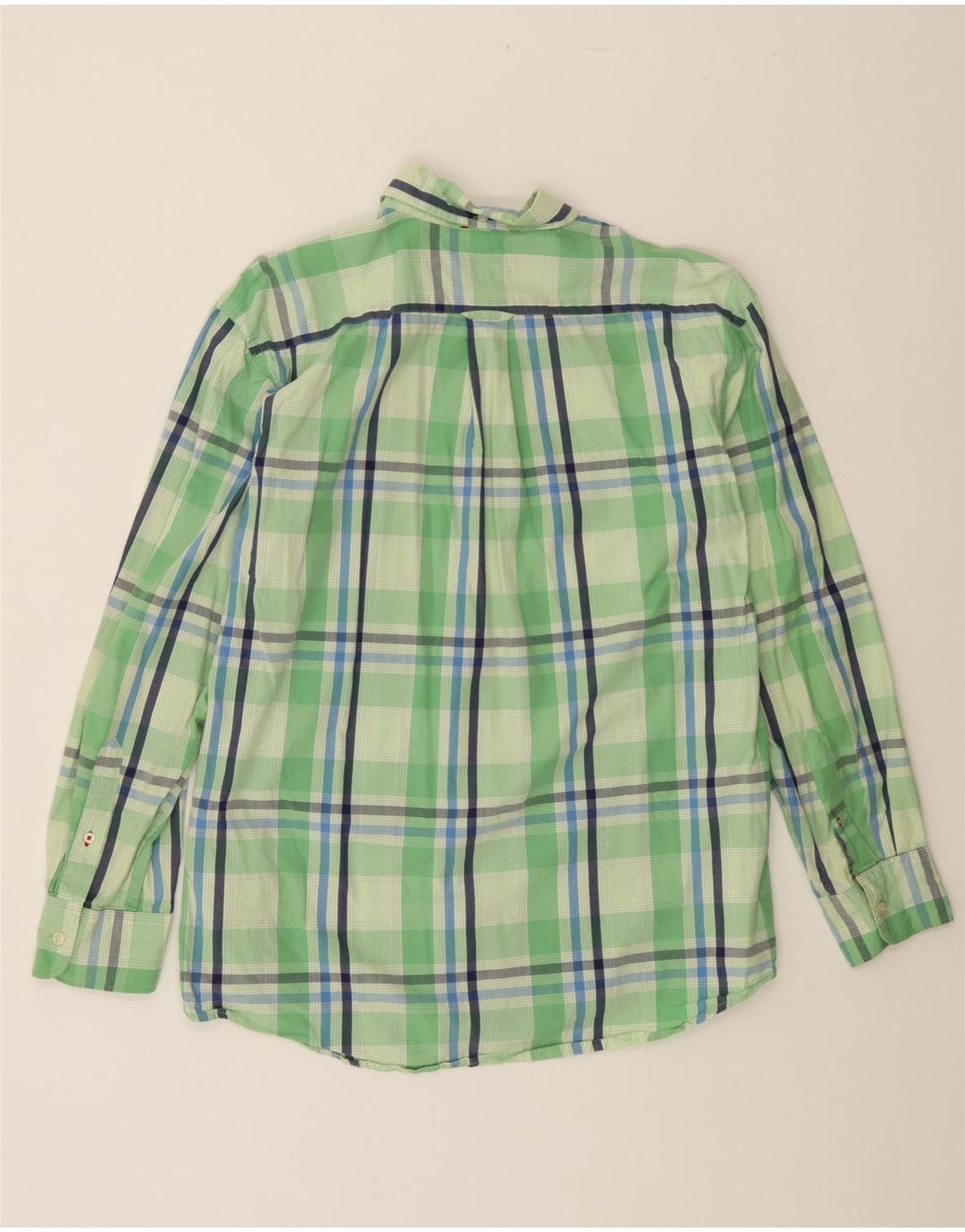 IZOD Mens Shirt Large Green Check Cotton Vintage Izod and Second-Hand Izod from Messina Hembry 