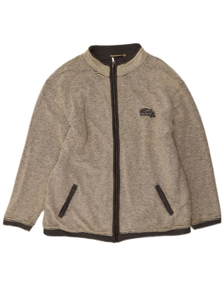 Weird Fish - Chaqueta de chándal para hombre, talla grande, algodón beige