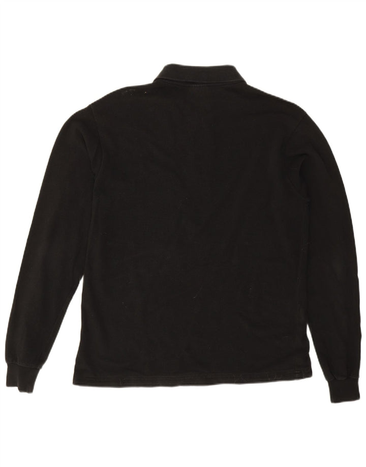 Lacoste Polo de manga larga para hombre talla 4 mediano algodón negro