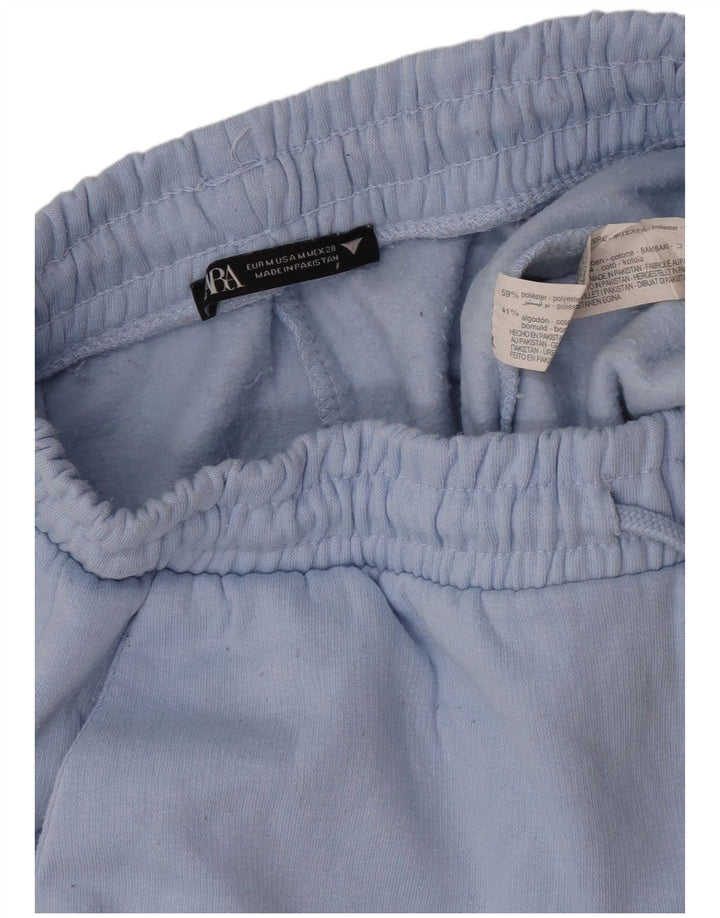 Zara Mujer Pantalón Chándal Joggers UK 42 Poliéster Azul Medio