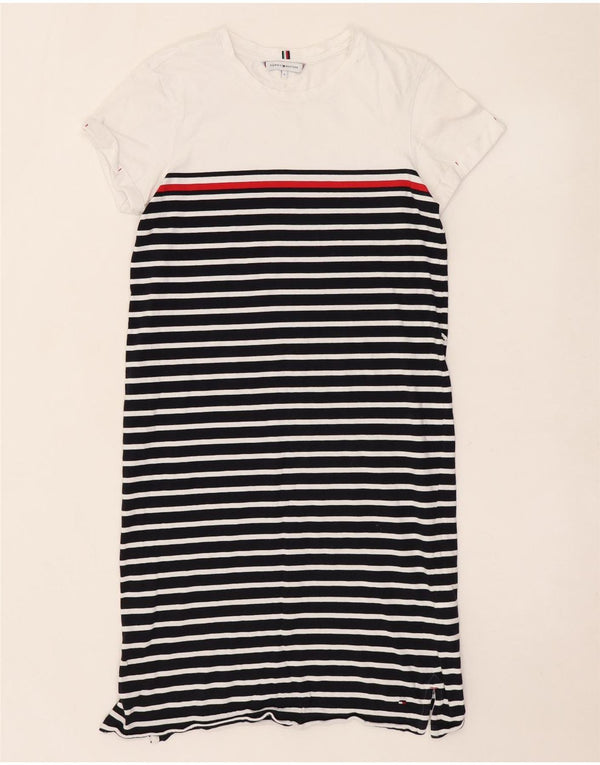 Tommy Hilfiger Vestido tipo camiseta para mujer UK 10 Small Algodón a rayas negras