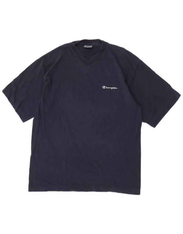 Champion Camiseta para hombre Top Large Azul Marino Algodón