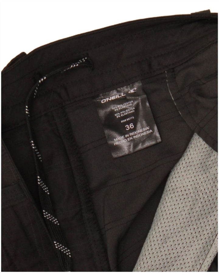 O'Neill Pantalones cortos cargo para hombre W36 Poliéster a rayas negras grandes