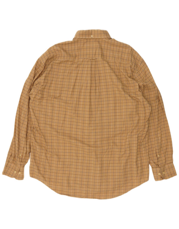 Camisa Nautica Hombre XL Algodón Cuadros Beige
