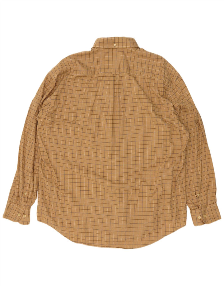 Camisa Nautica Hombre XL Algodón Cuadros Beige