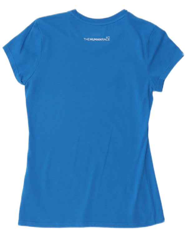 Nike Camiseta gráfica para mujer Top UK 8/10 Small Blue Cotton