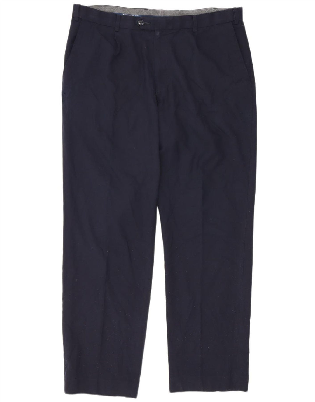 Marks & Spencer Pantalón de traje de corte regular para hombre W36 L31 Lana azul marino