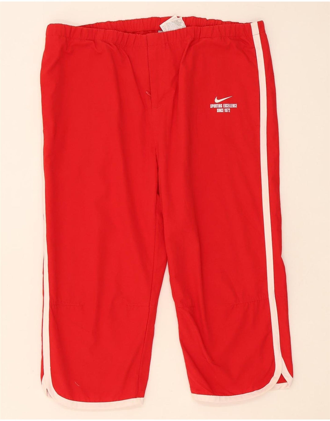 Nike Mujer Capri Chándal Pantalones UK 14/16 Grande Poliéster Rojo