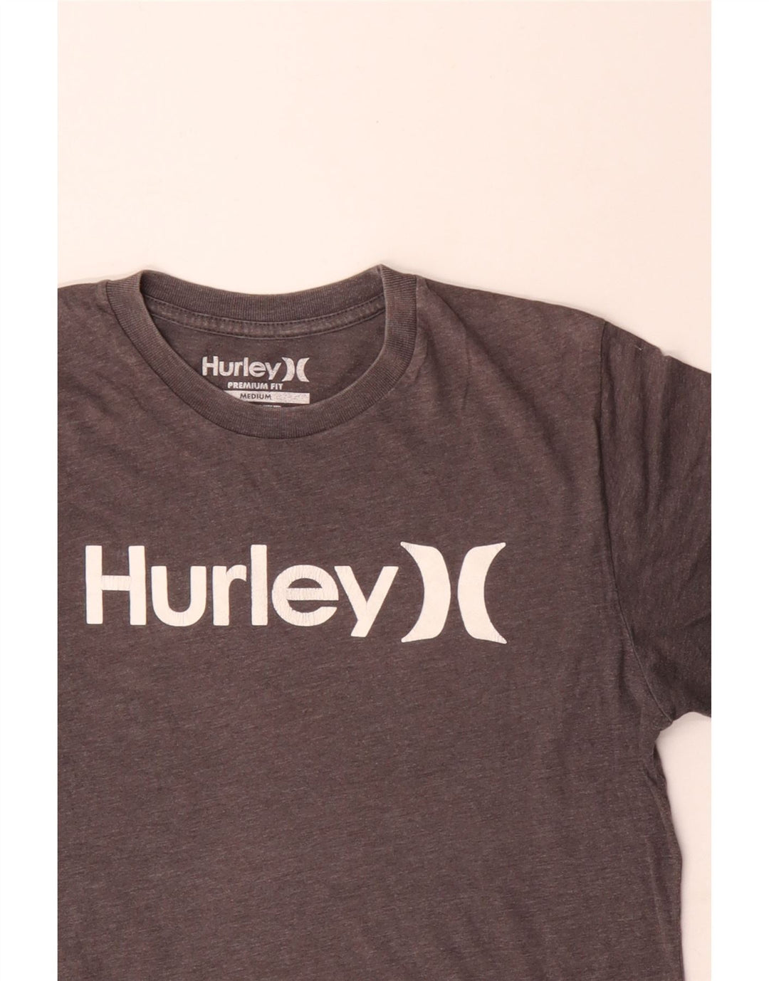 Hurley Camiseta gráfica de ajuste premium para hombre Top de algodón gris medio