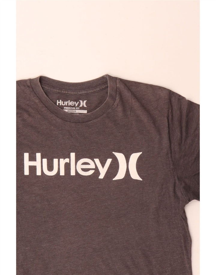 Hurley Camiseta gráfica de ajuste premium para hombre Top de algodón gris medio