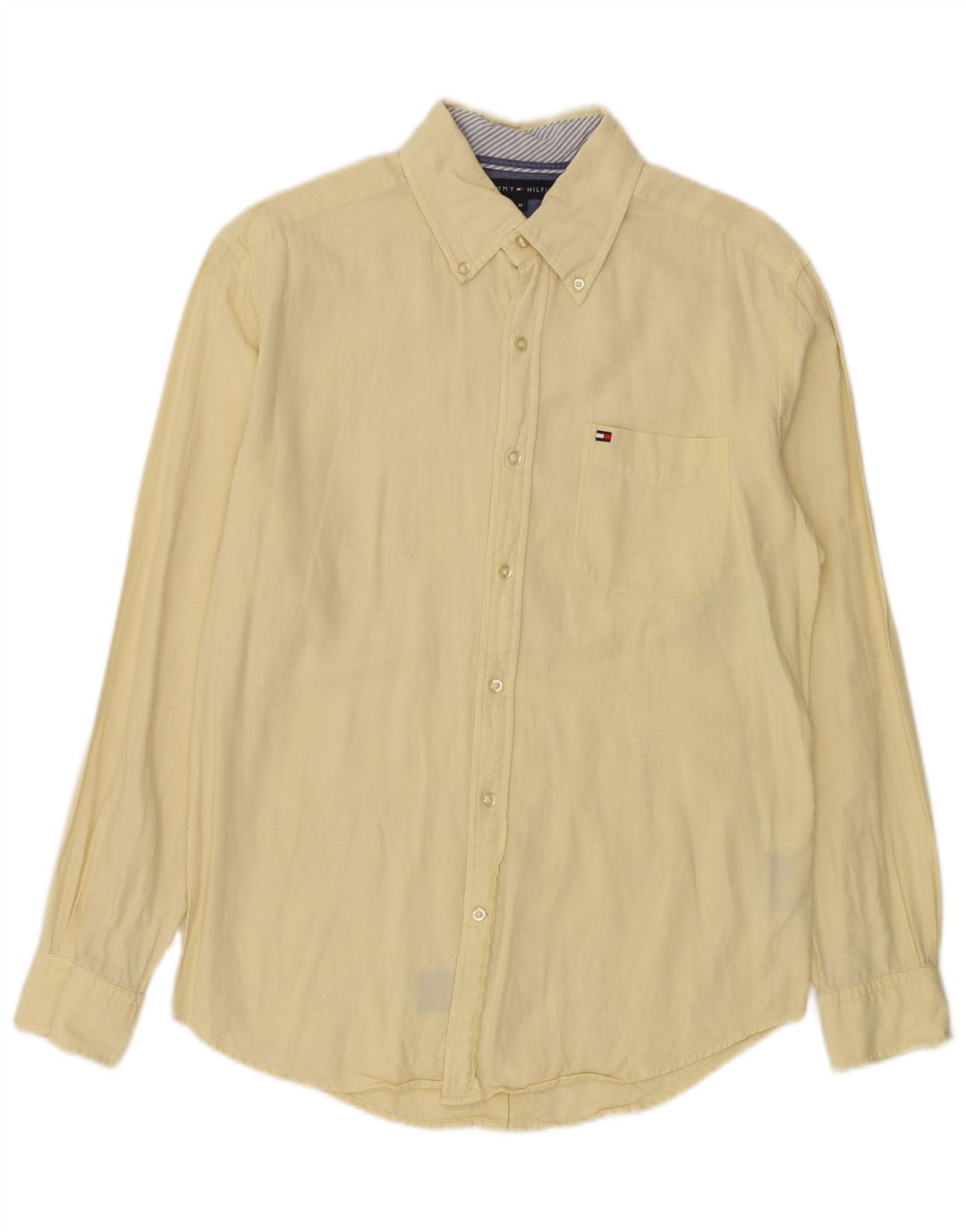 Camisa Tommy Hilfiger Hombre Algodón Amarillo Medio