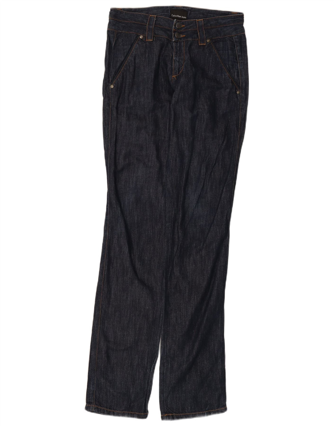 Vaqueros rectos para mujer CALVIN KLEIN W27 L35 Algodón azul marino