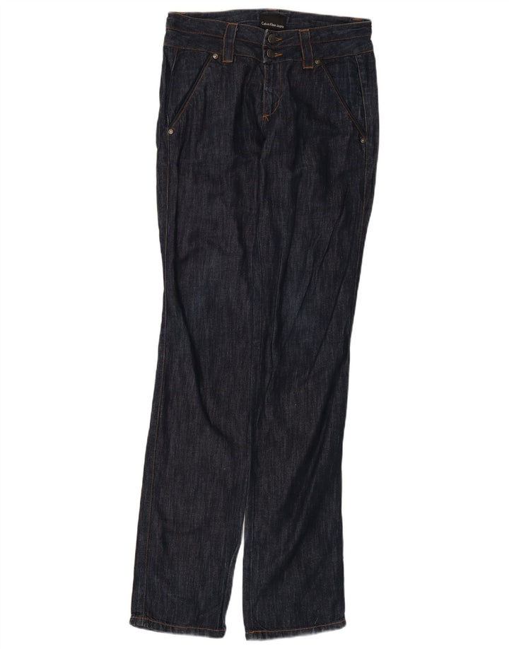 Vaqueros rectos para mujer CALVIN KLEIN W27 L35 Algodón azul marino