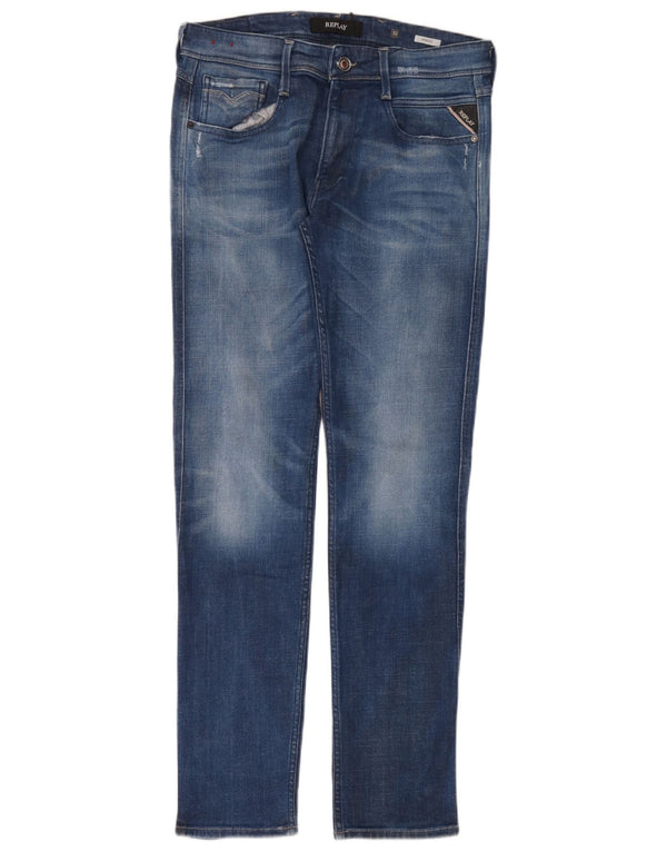 Vaqueros ajustados para hombre Replay W32 L32 Algodón azul