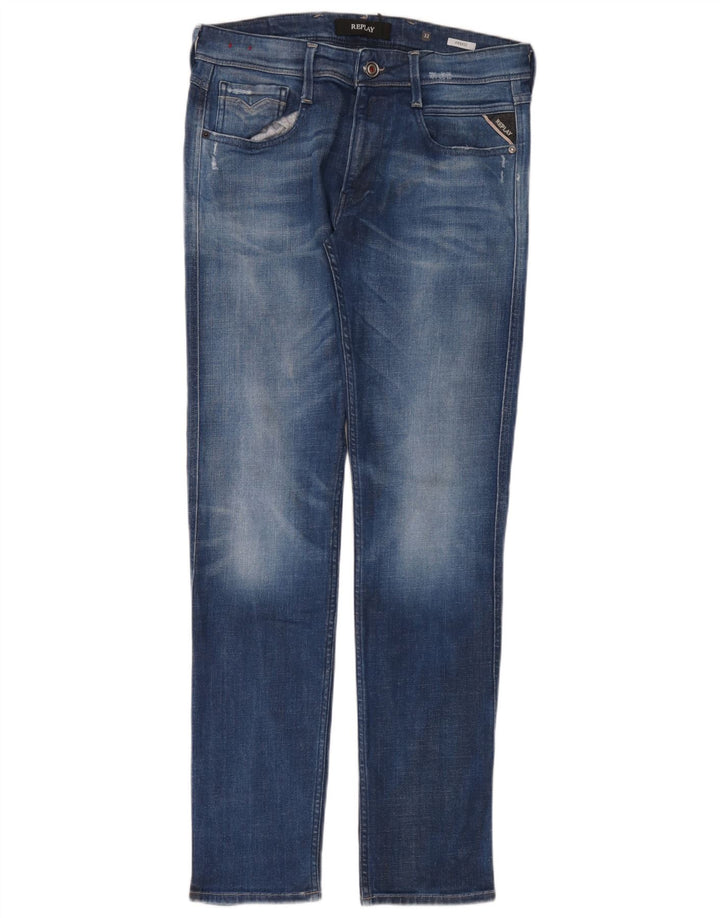 Vaqueros ajustados para hombre Replay W32 L32 Algodón azul