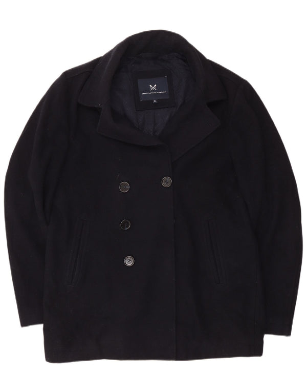Crew Clothing Abrigo cruzado para hombre UK 42 XL Lana azul marino