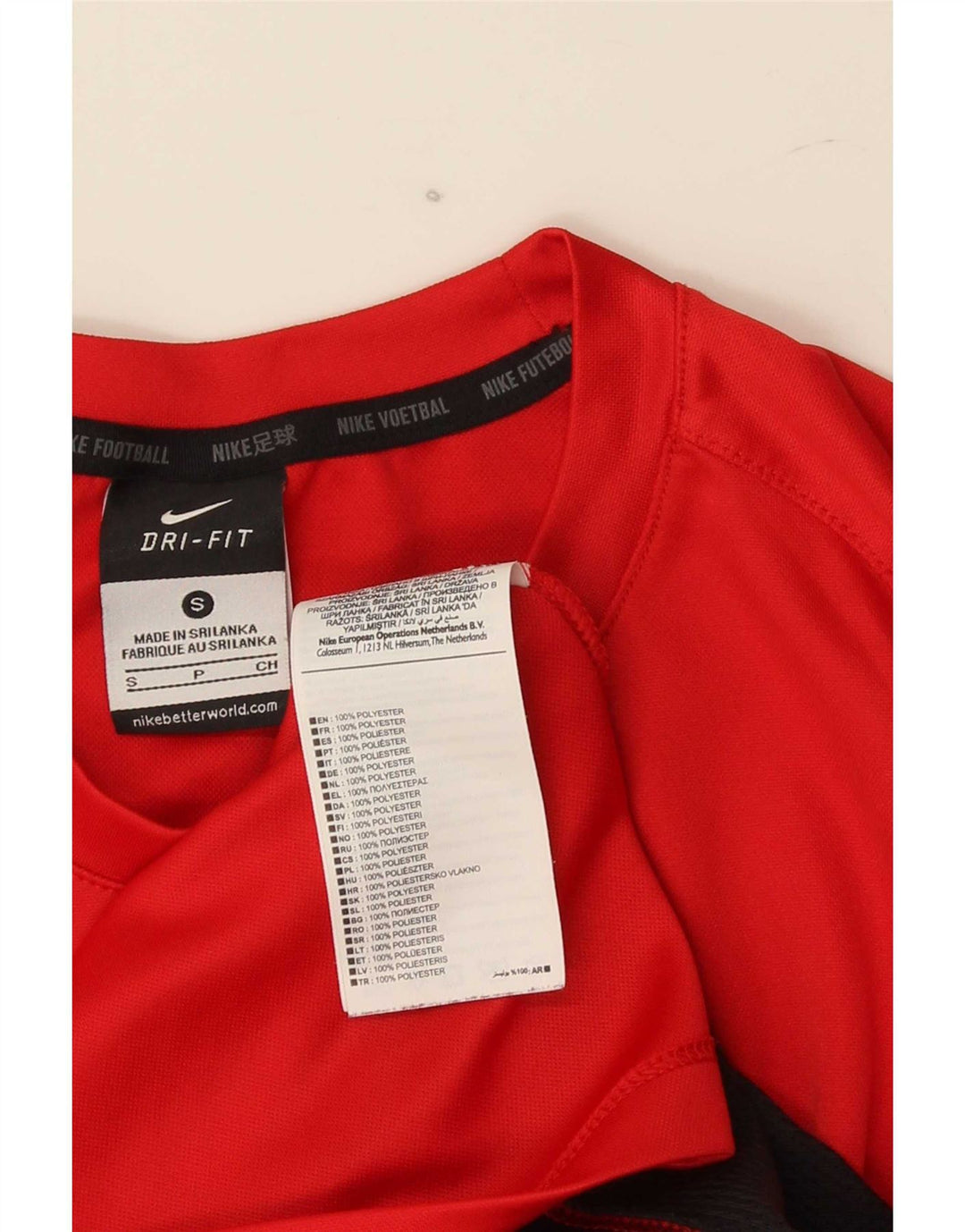 Camiseta Nike Dri Fit Graphic para hombre, talla pequeña, color rojo, poliéster